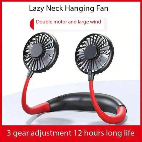 Neck Fan, Hands-Free Portable Bladeless Cooling Fan – USB Rechargeable, 3-Speed Adjustable, 360° Wearable Fan for Sports, Office & Outdoor Travel