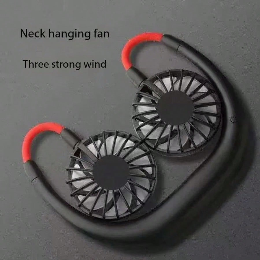 Neck Fan, Hands-Free Portable Bladeless Cooling Fan – USB Rechargeable, 3-Speed Adjustable, 360° Wearable Fan for Sports, Office & Outdoor Travel