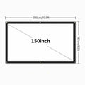100 Inch Projector Screen, Portable Foldable 16:9 HD – Indoor Outdoor Movie Screen for Home Cinema | Easy Setup, Wrinkle-Free